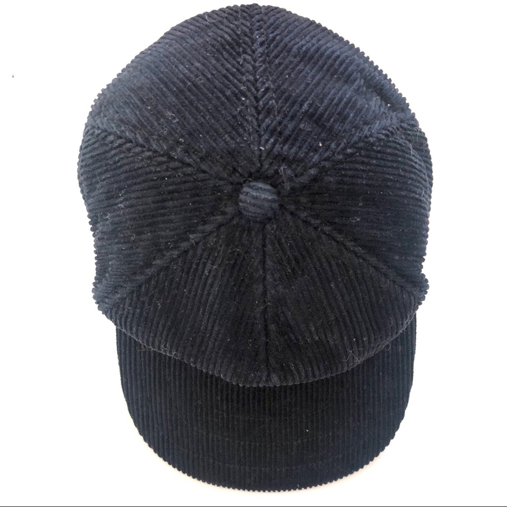 GAP Tween Black Corduroy Kids Trucker Hat with Flaps